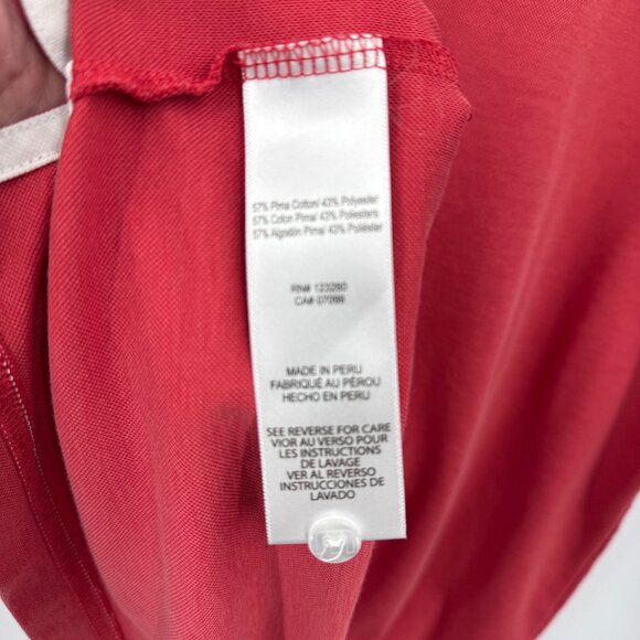 Travis Mathew Golf Polo Shirt Mens‎ Large Red Pima Cotton Polyester Blend - Picture 7 of 7